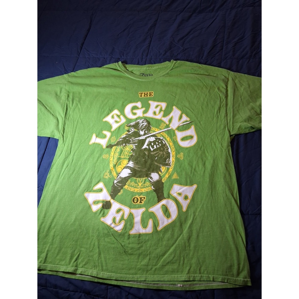 Nintendo The Legend‎ Of Zelda Green T-shirt Size XL